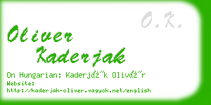 oliver kaderjak business card